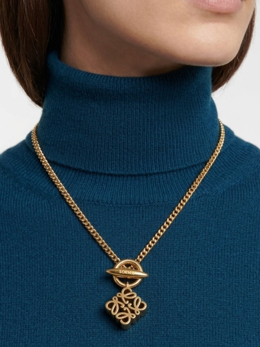 LOEWE Anagram Toggle Pendant Necklace